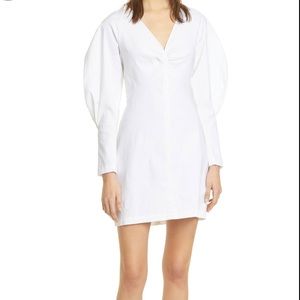 A.L.C Alia Dress White Puff Sleeve
